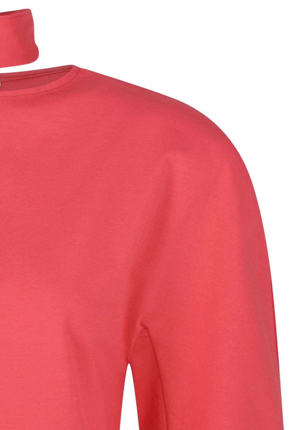 padded jersey top, red