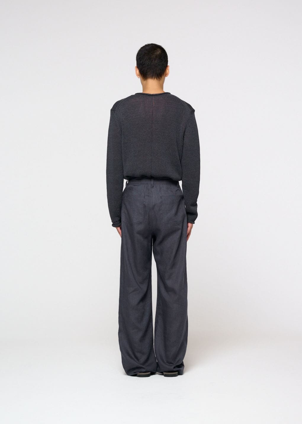 paper yarn pullover, charcoal