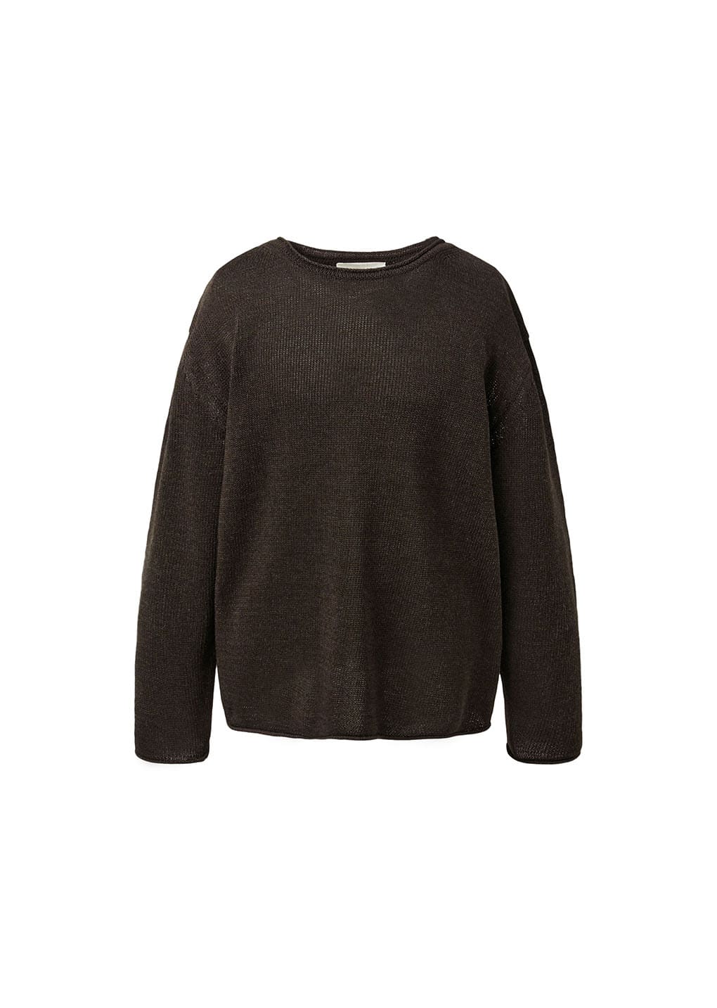 paper yarn pullover, dark brown