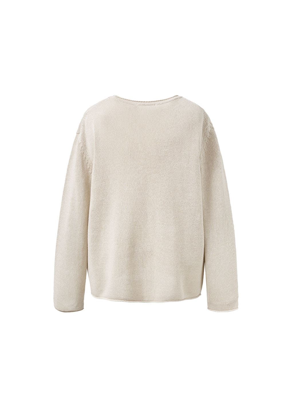 paper yarn pullover, ecru