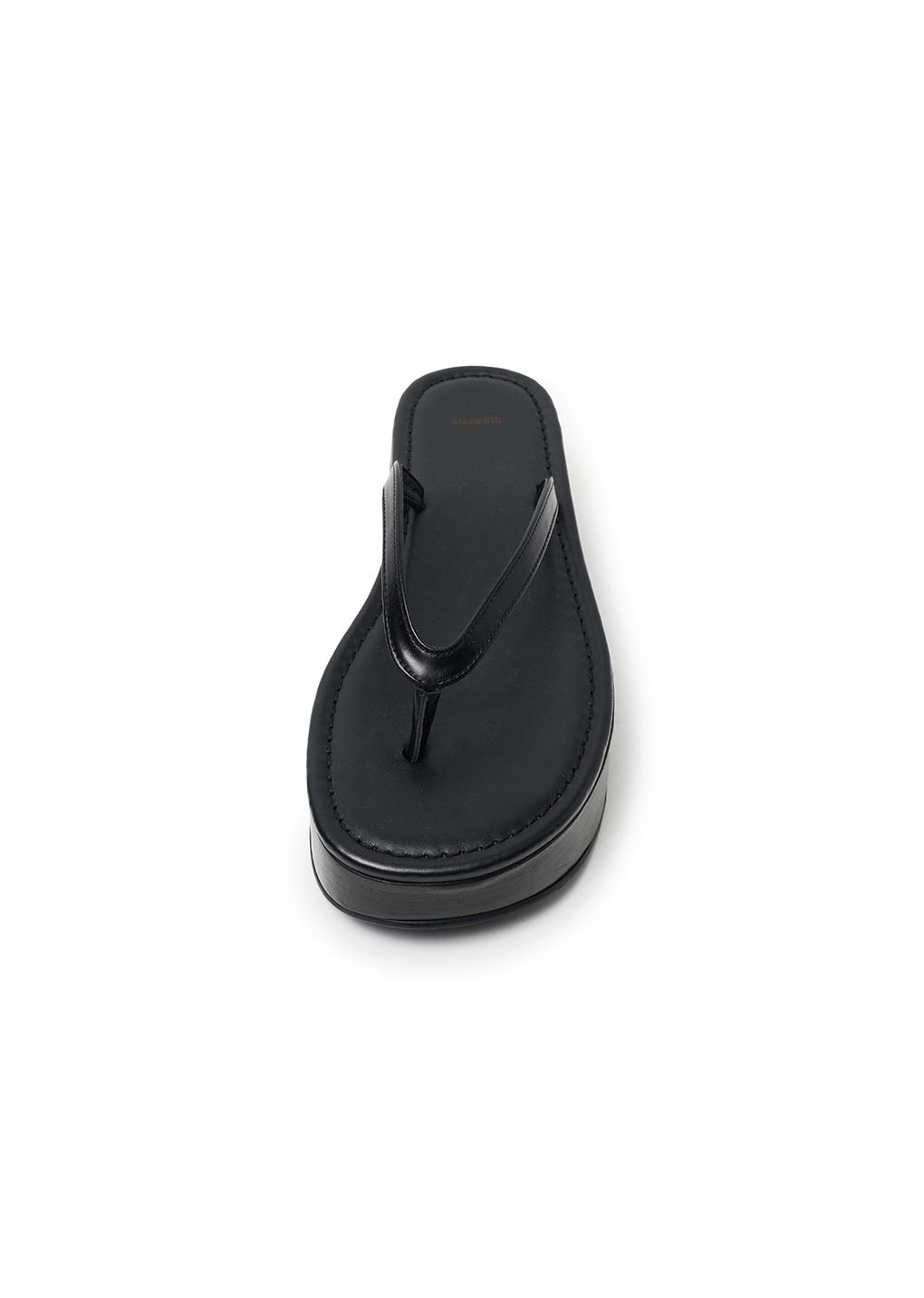 platform flip flops, black