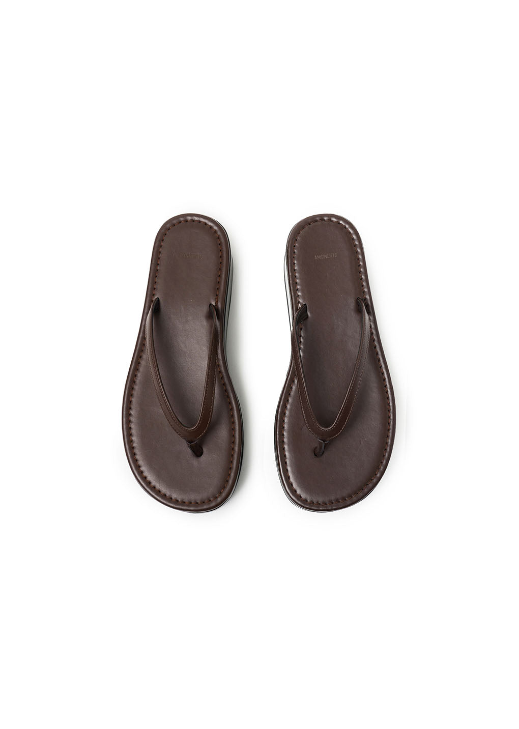 platform flip flops, brown hover