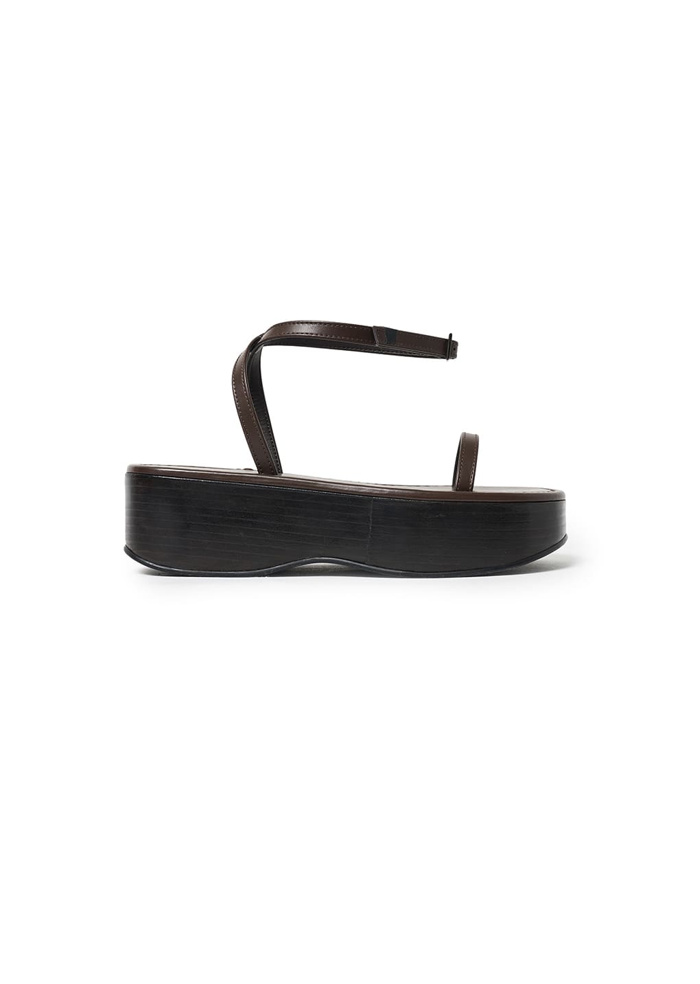 platform sandals, brown