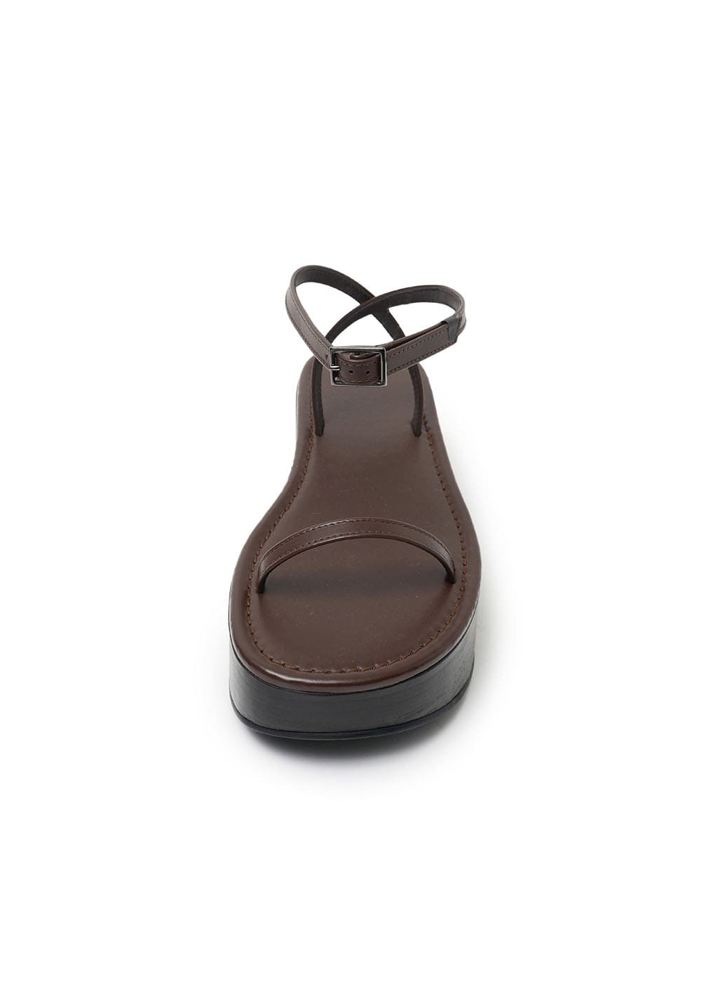 platform sandals, brown
