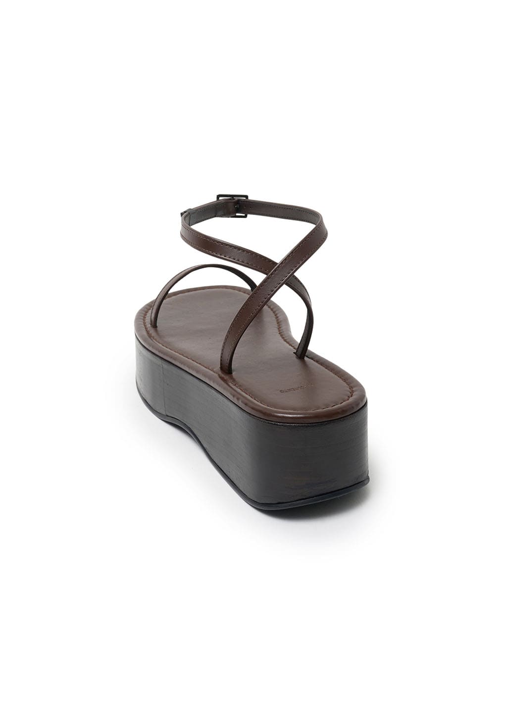platform sandals, brown