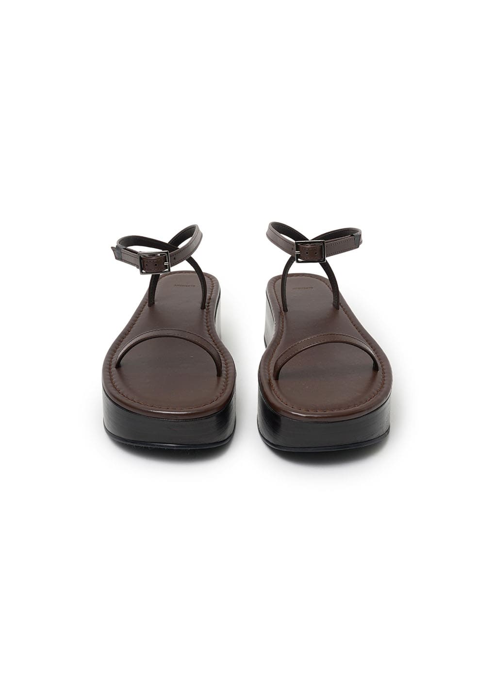 platform sandals, brown