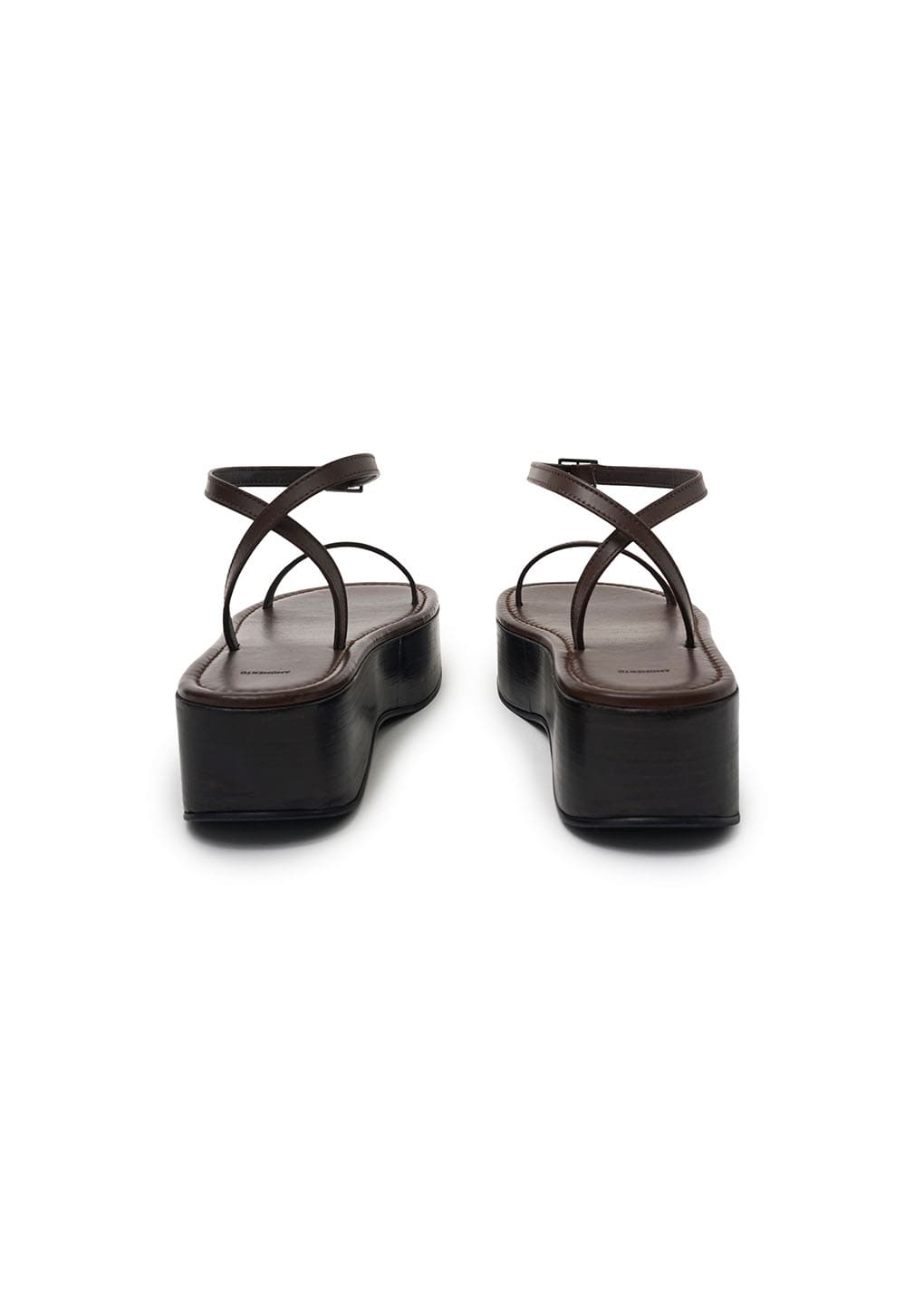 platform sandals, brown