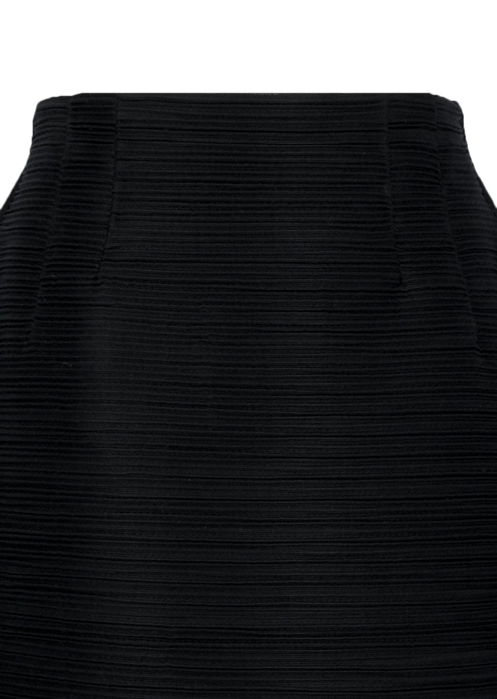 pleats curved skirt, black