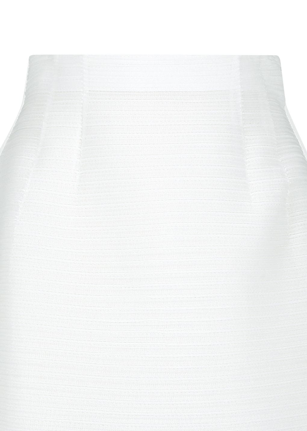 pleats curved skirt, white