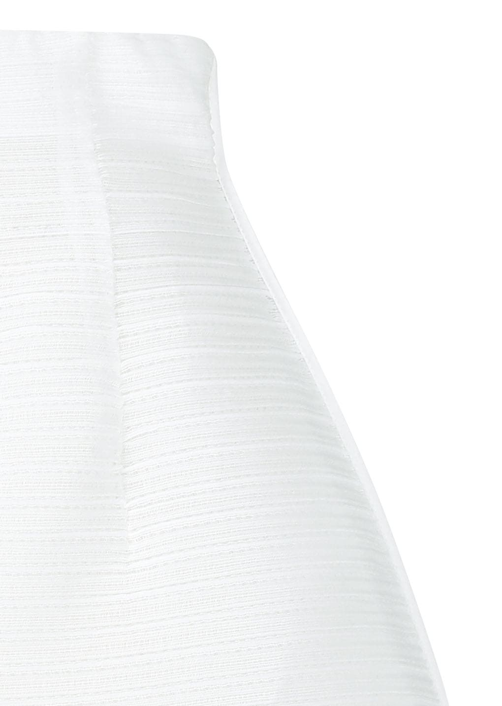 pleats curved skirt, white