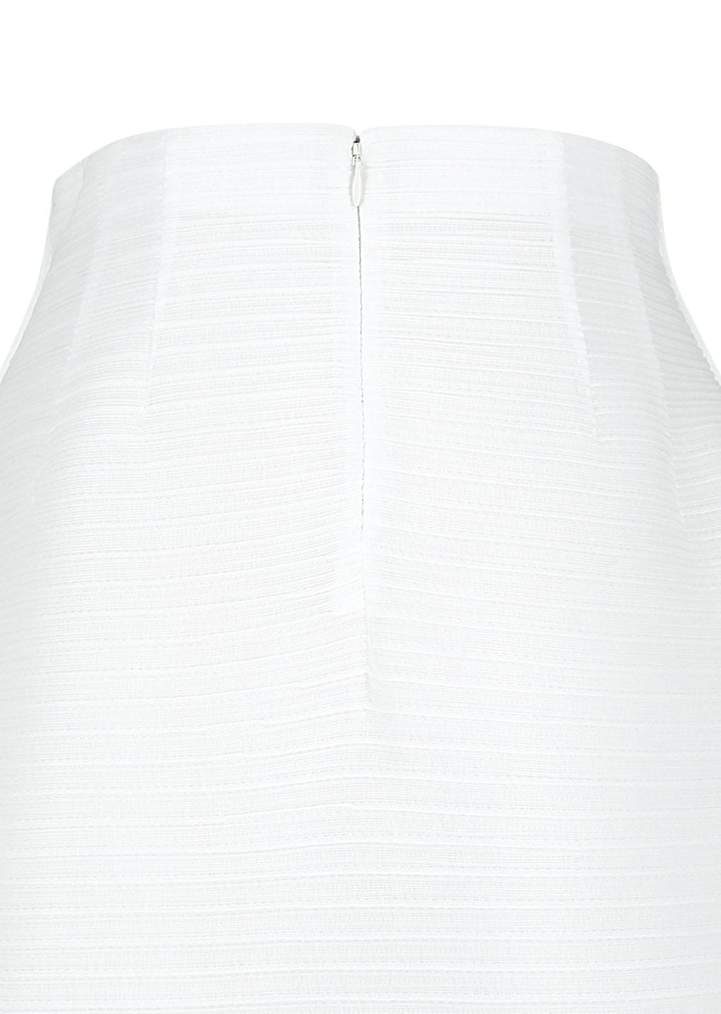 pleats curved skirt, white