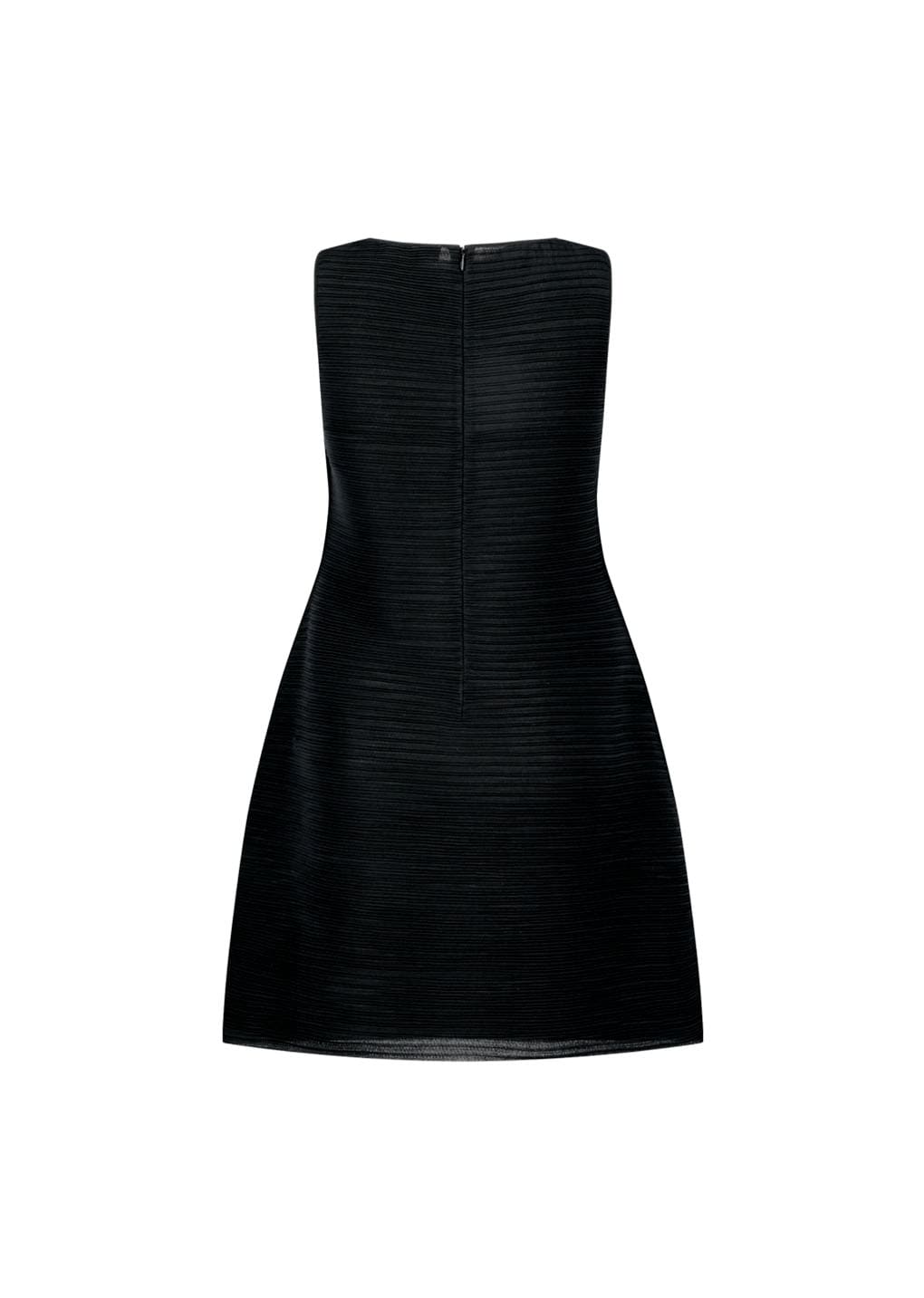 pleats hourglass mini dress, black