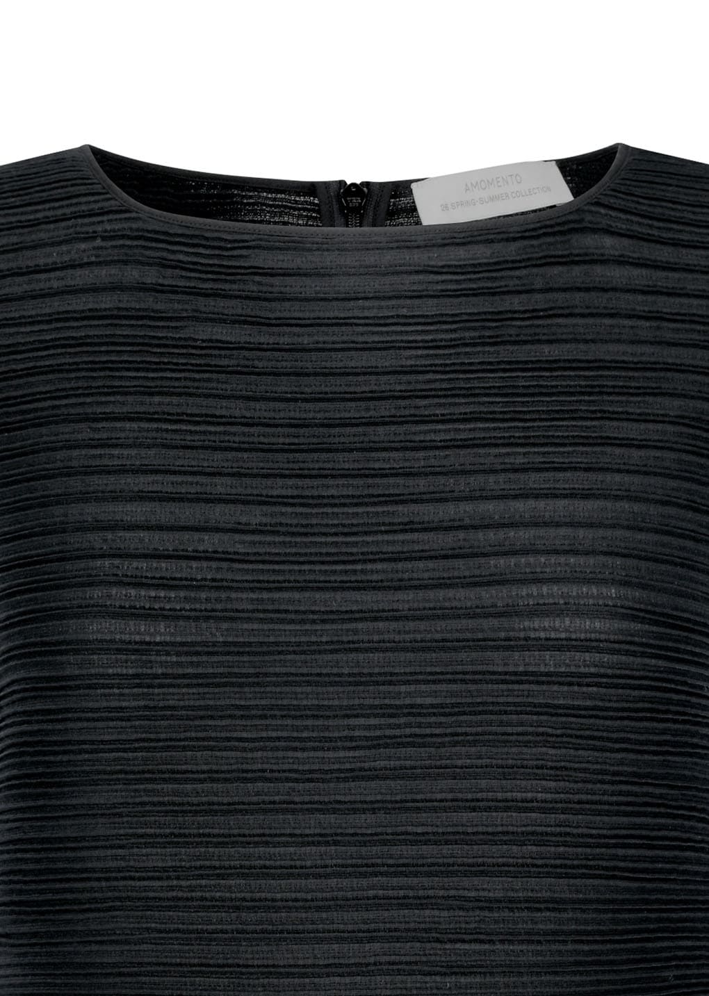 pleats hourglass mini dress, black