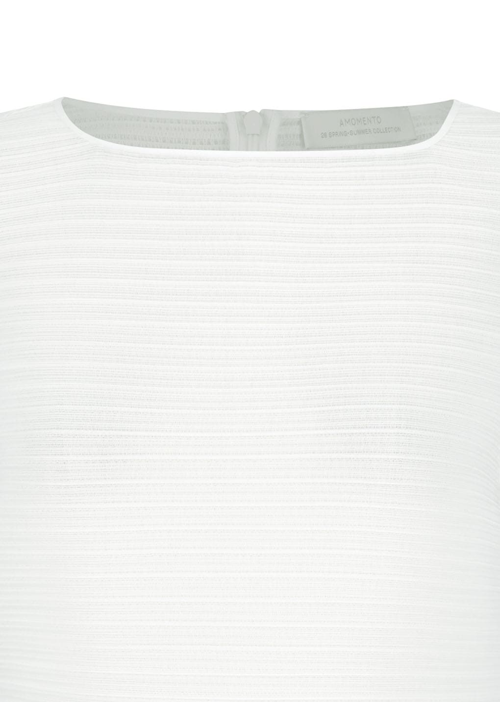 pleats hourglass mini dress, white