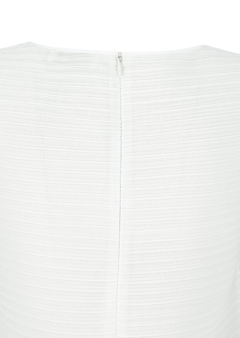 pleats hourglass mini dress, white