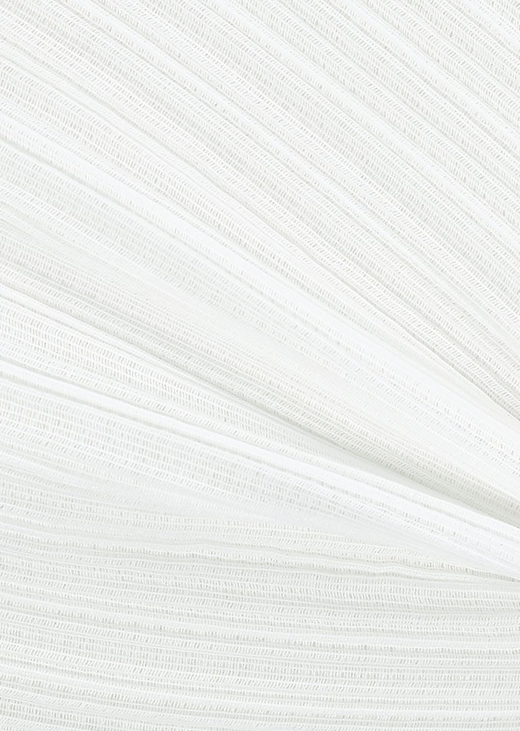 pleats hourglass mini dress, white