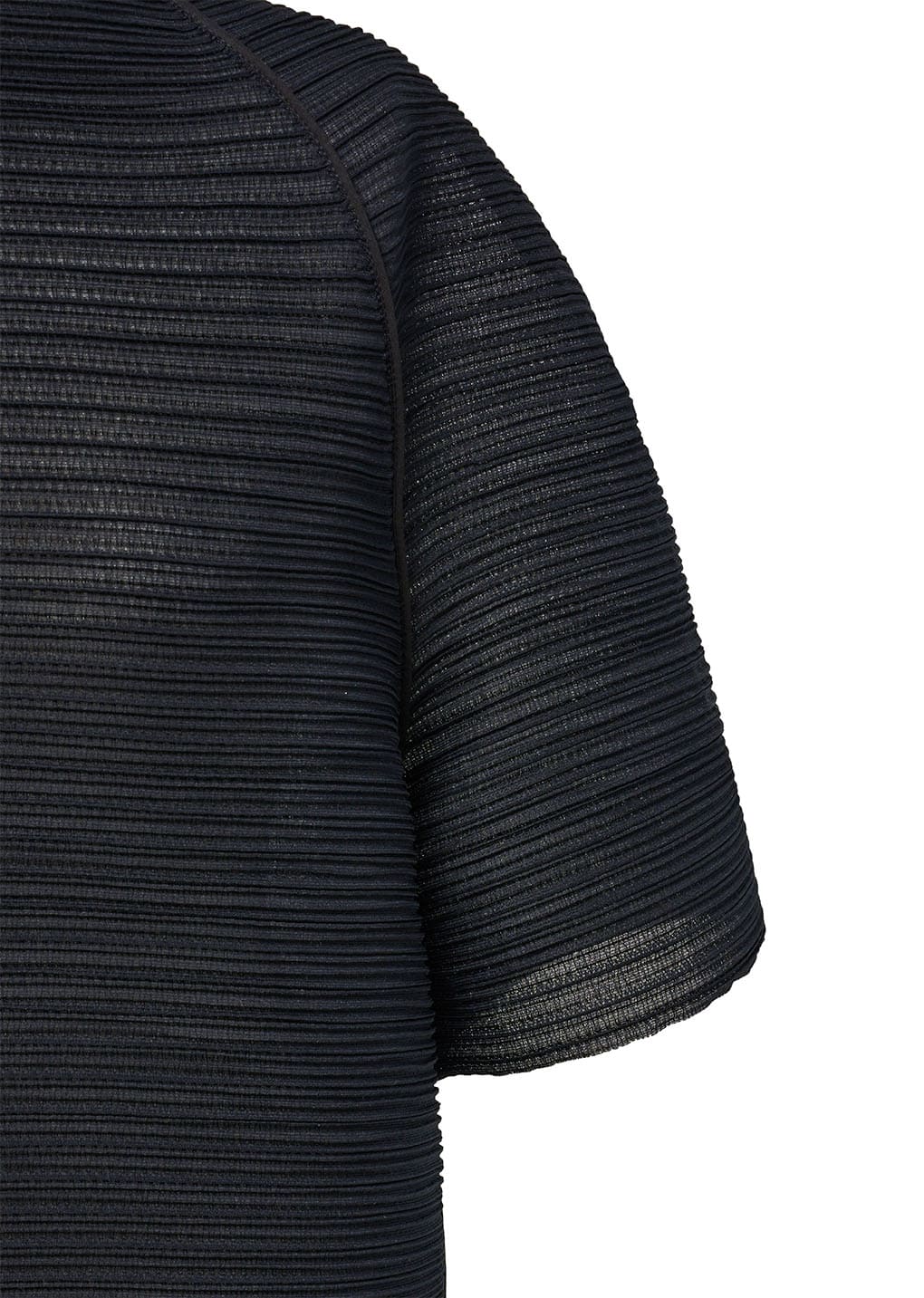 pleats raglan top, black