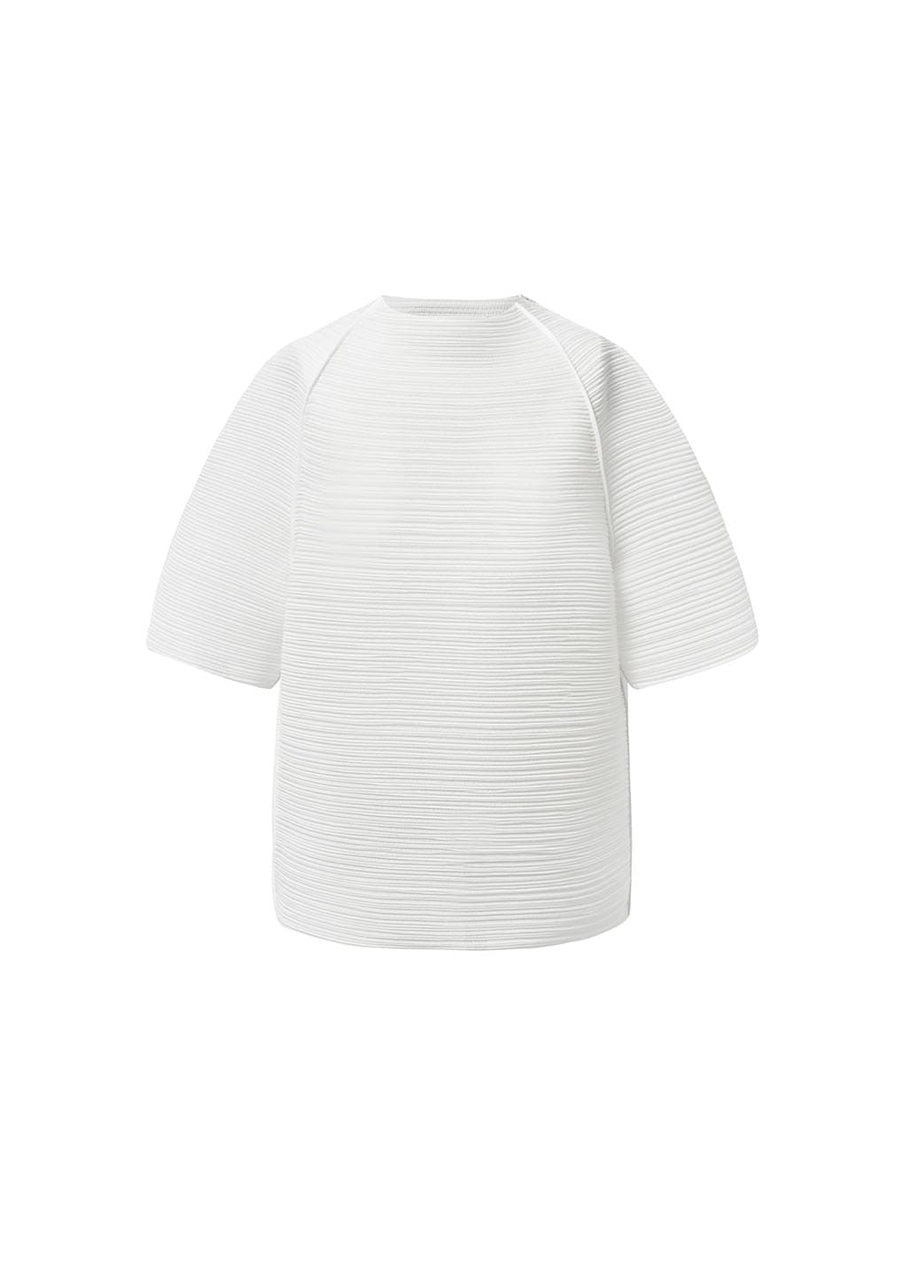 pleats raglan top, white