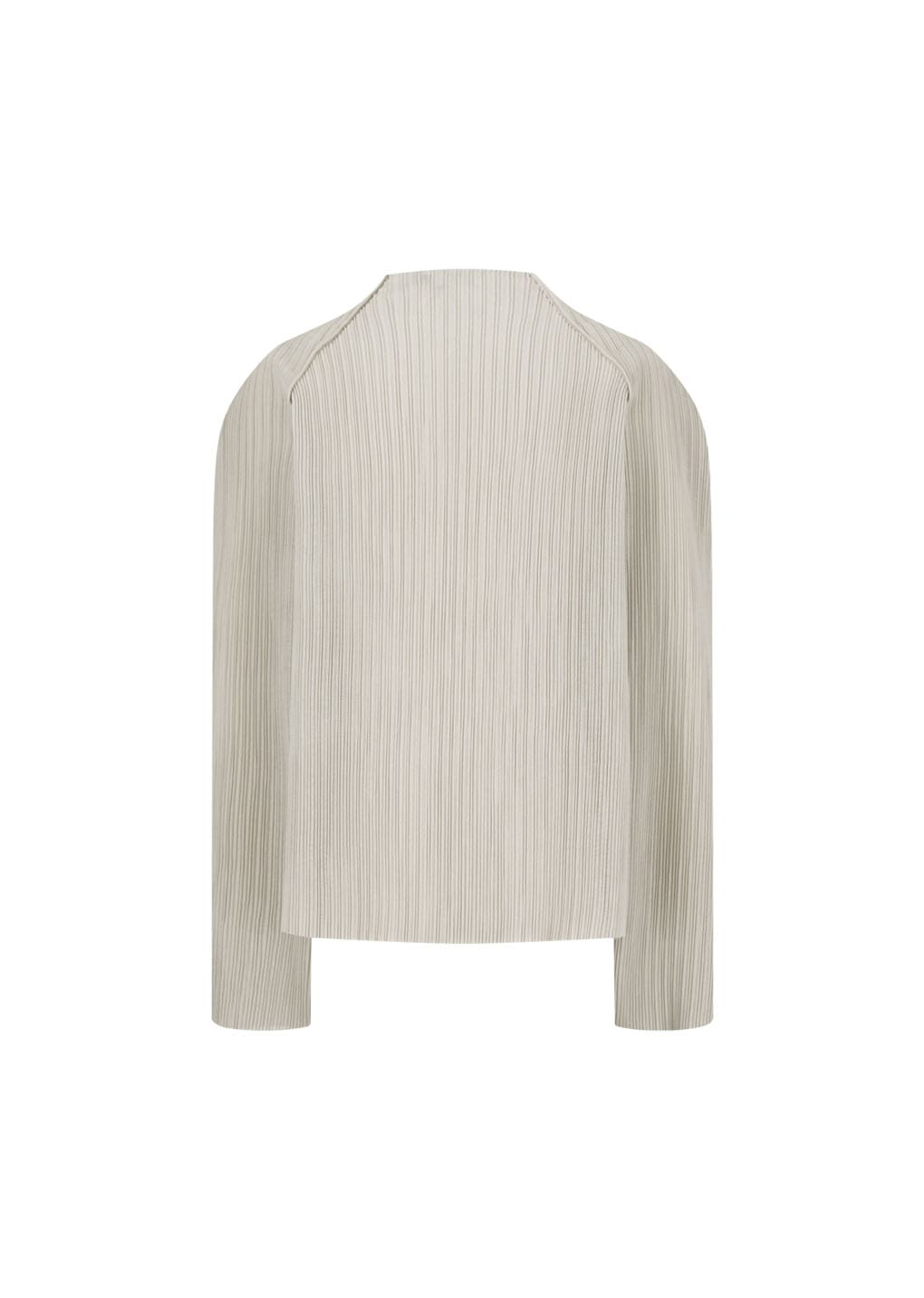 pleats zip up jumper, beige