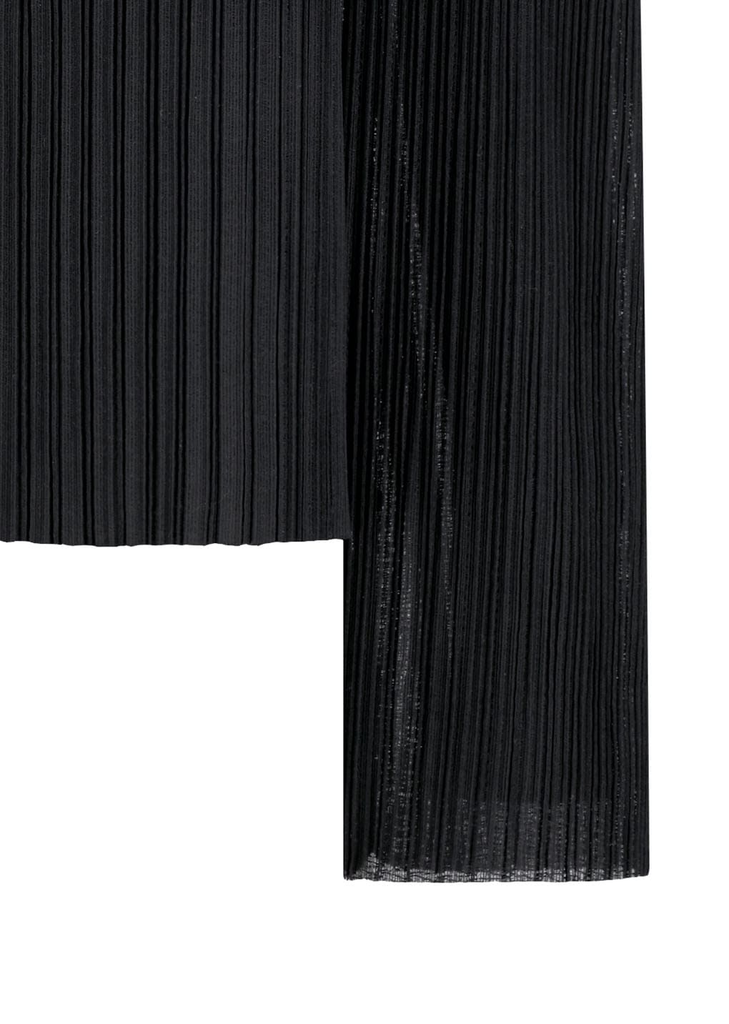 pleats zip up jumper, black