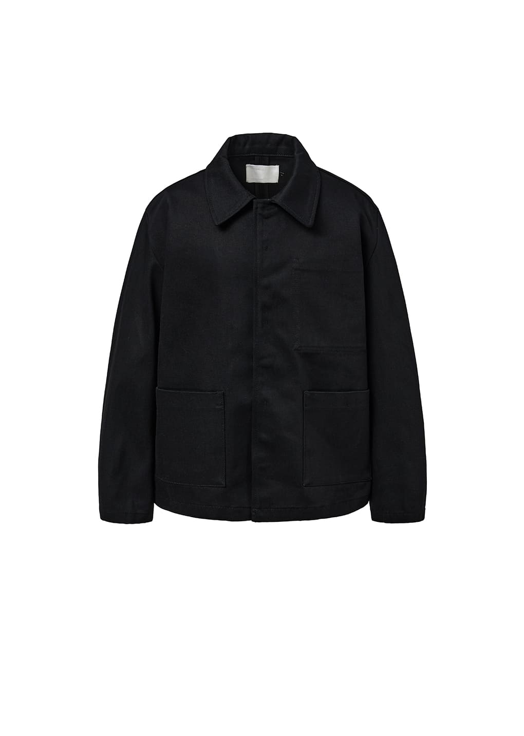 pocket denim jacket, black