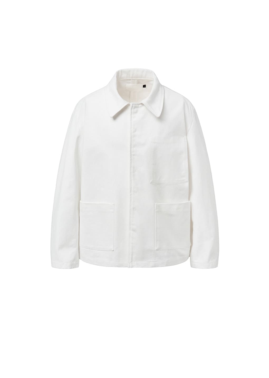 pocket denim jacket, white