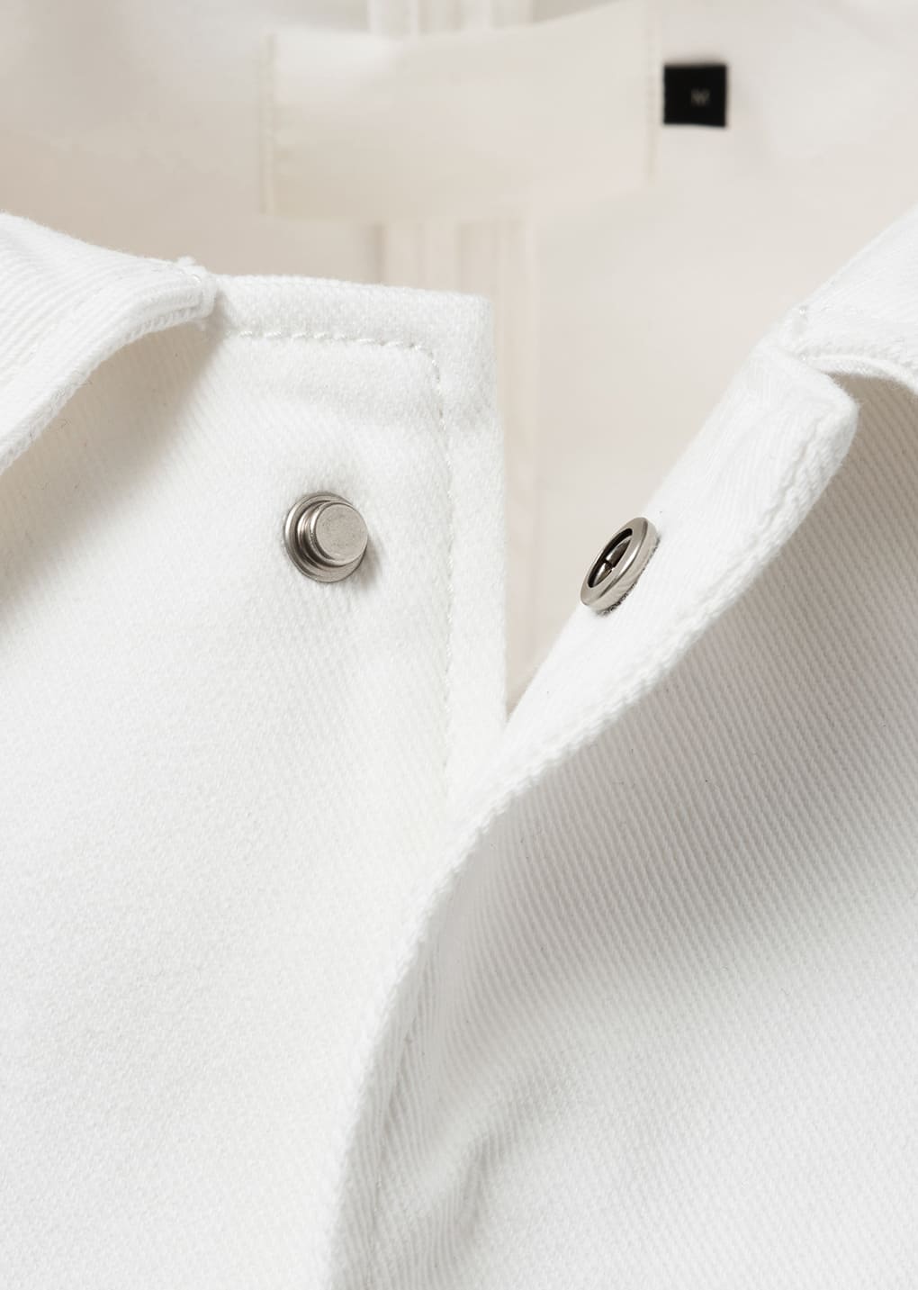 pocket denim jacket, white
