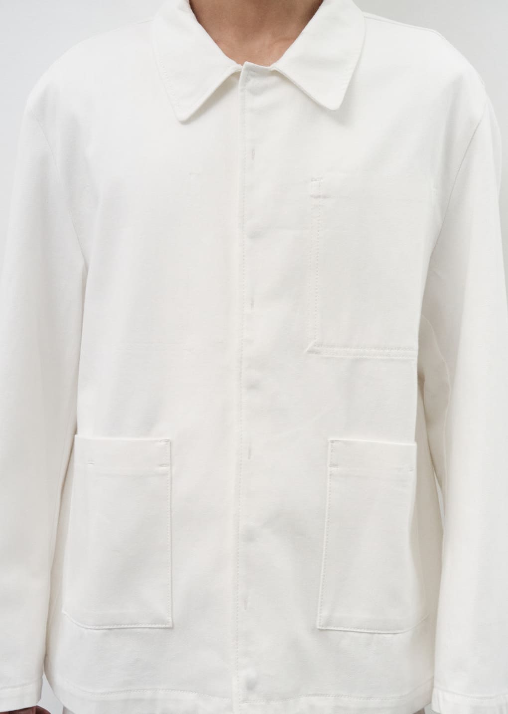 pocket denim jacket, white