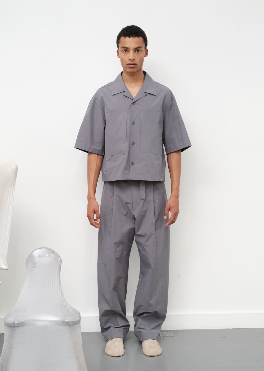 pocket half shirts, grey hover
