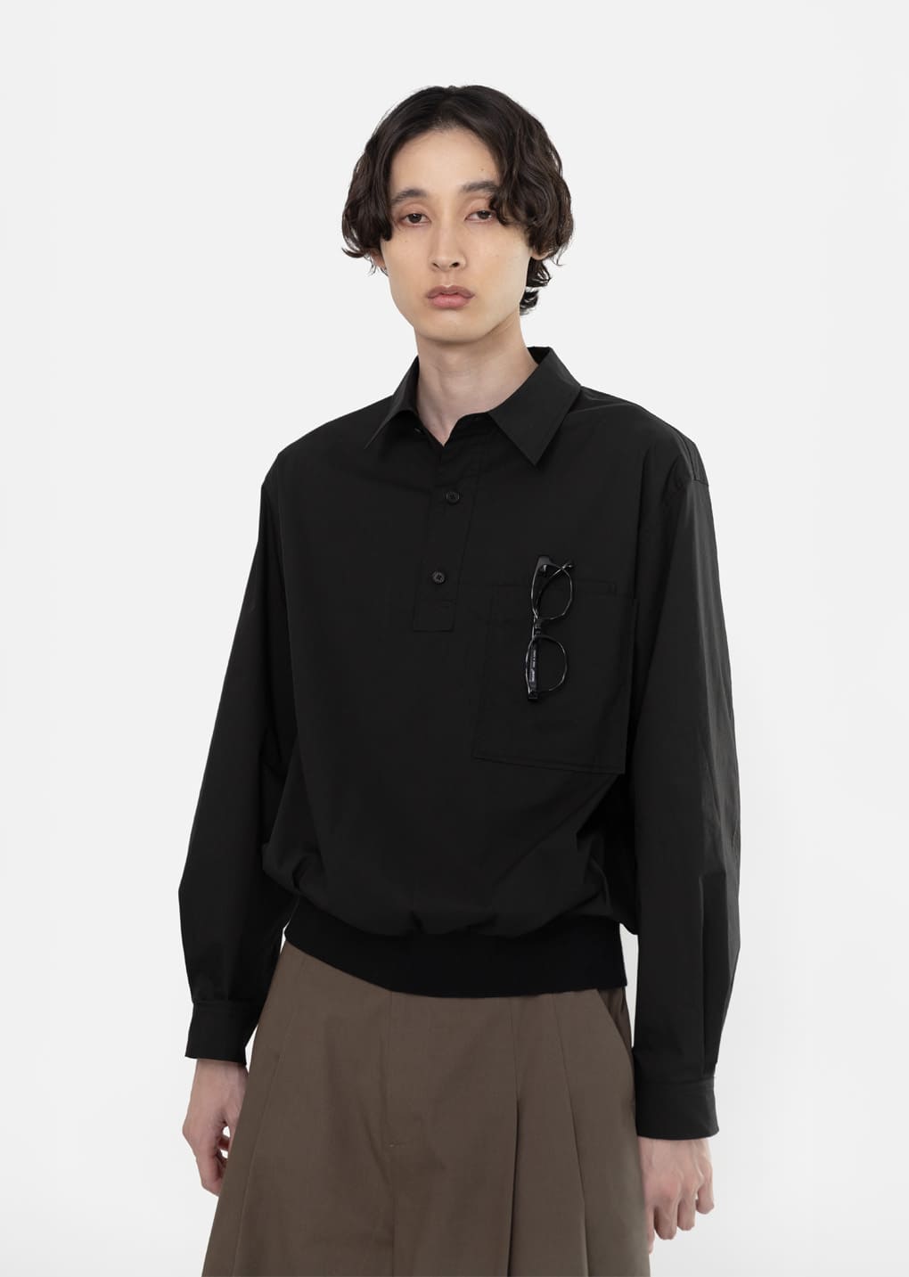 pocket pullover, black