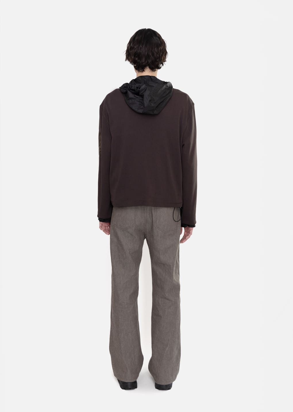 pocket zip up jumper, brown