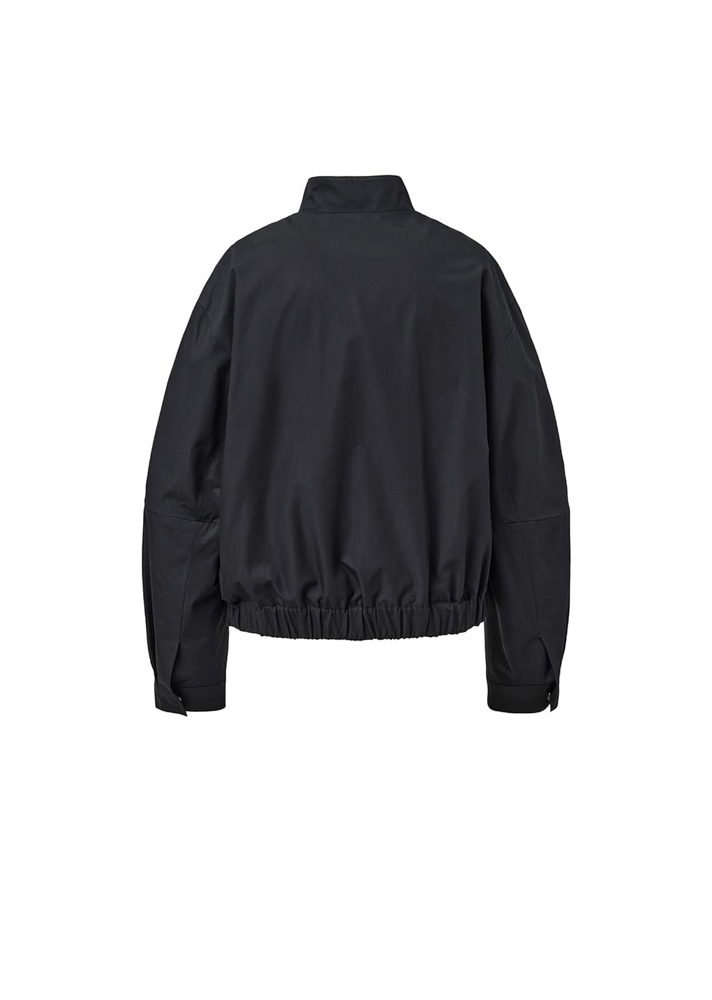 raglan cotton zip jumper, black