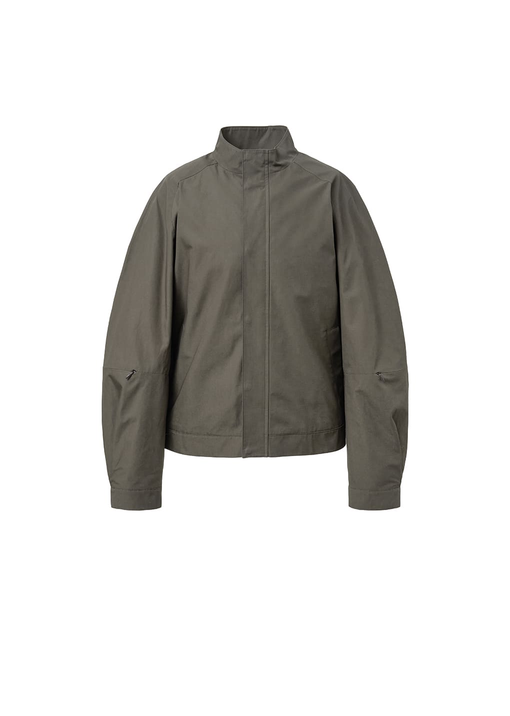 raglan cotton zip jumper, brown