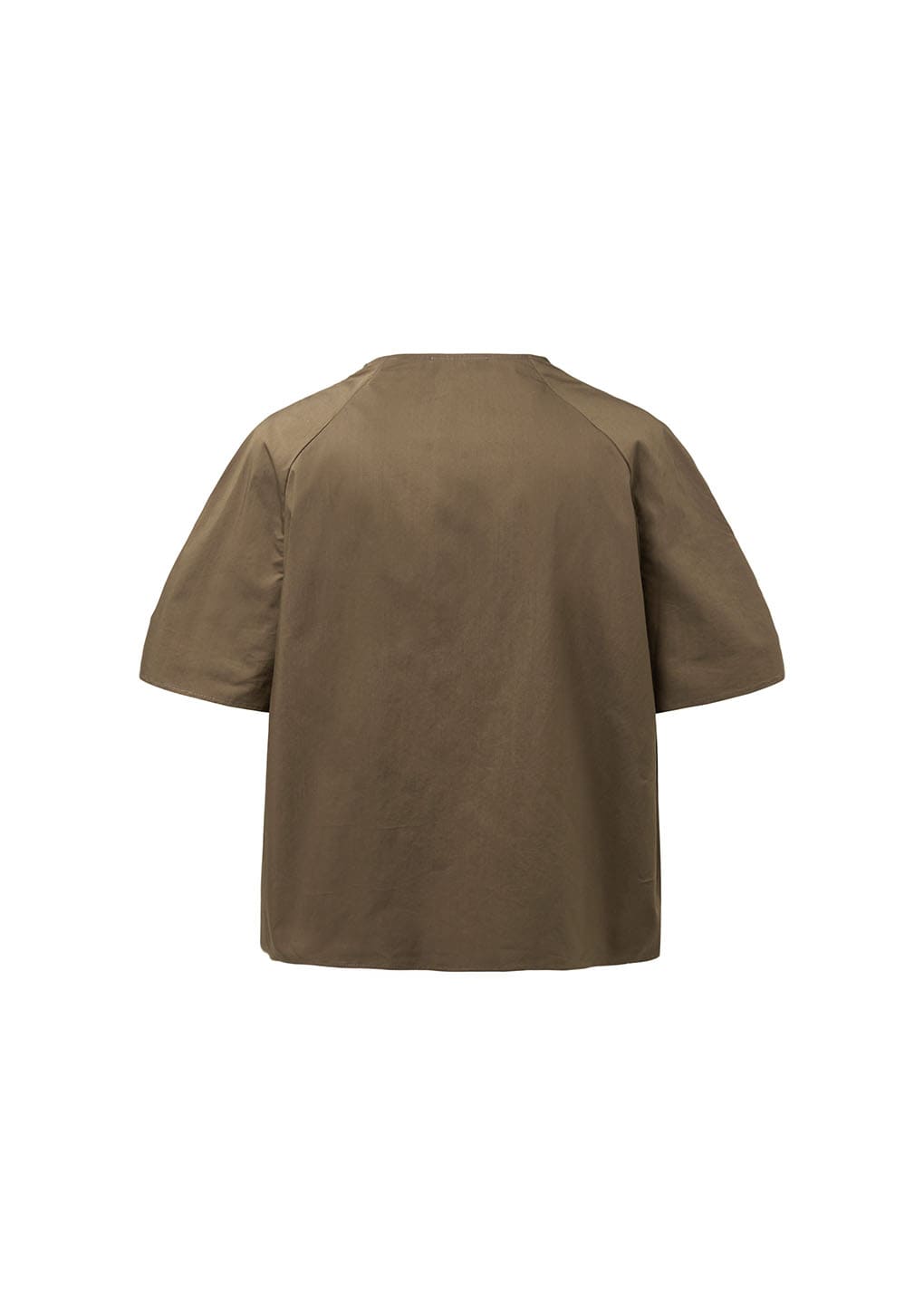 raglan cowl neck top, brown