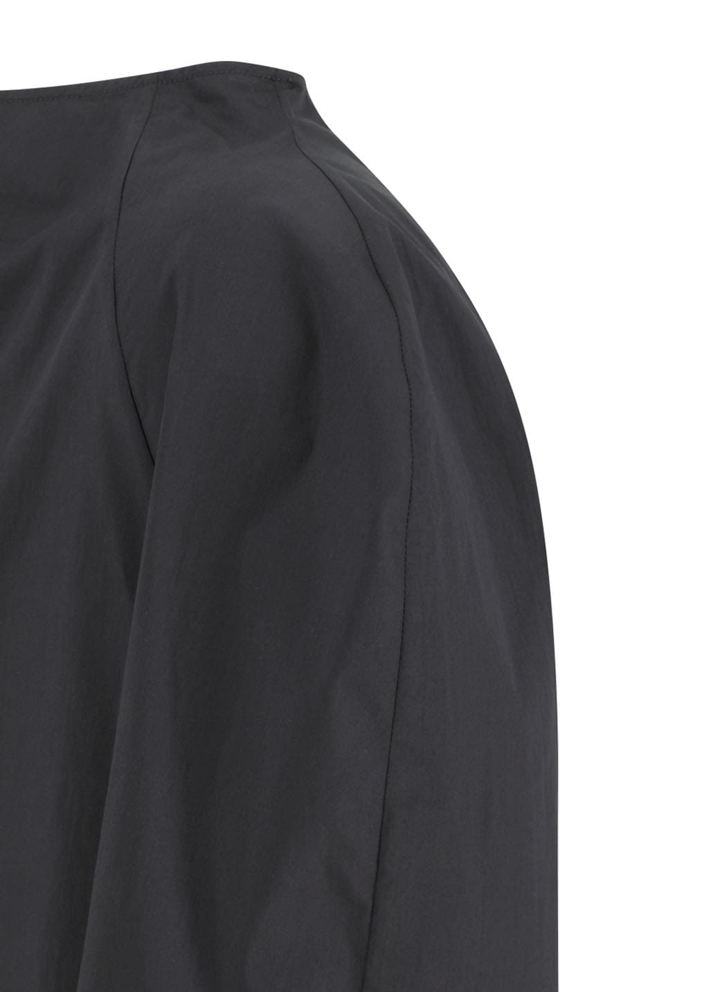raglan cowl neck top, charcoal