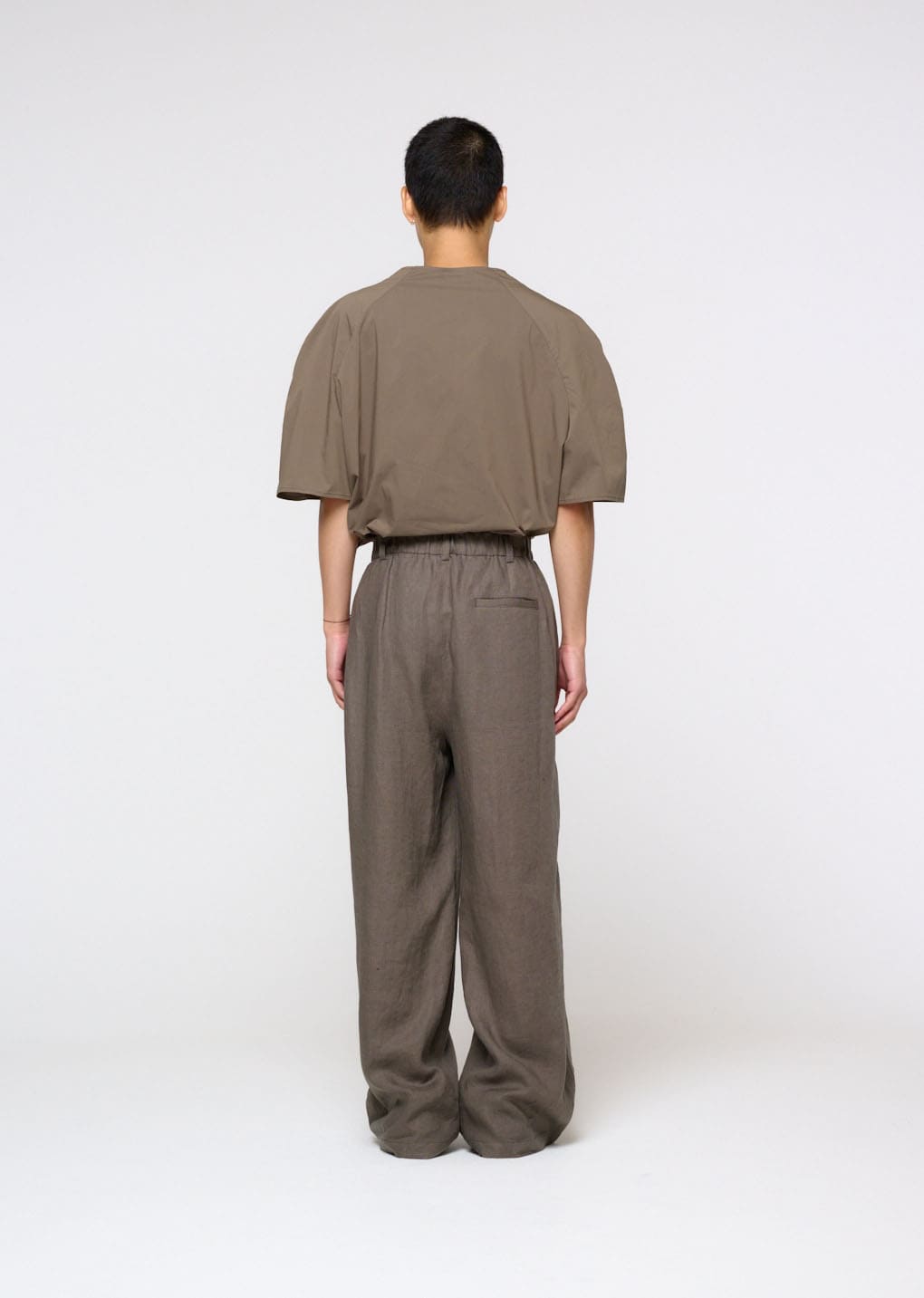 raglan cowl neck top, khaki