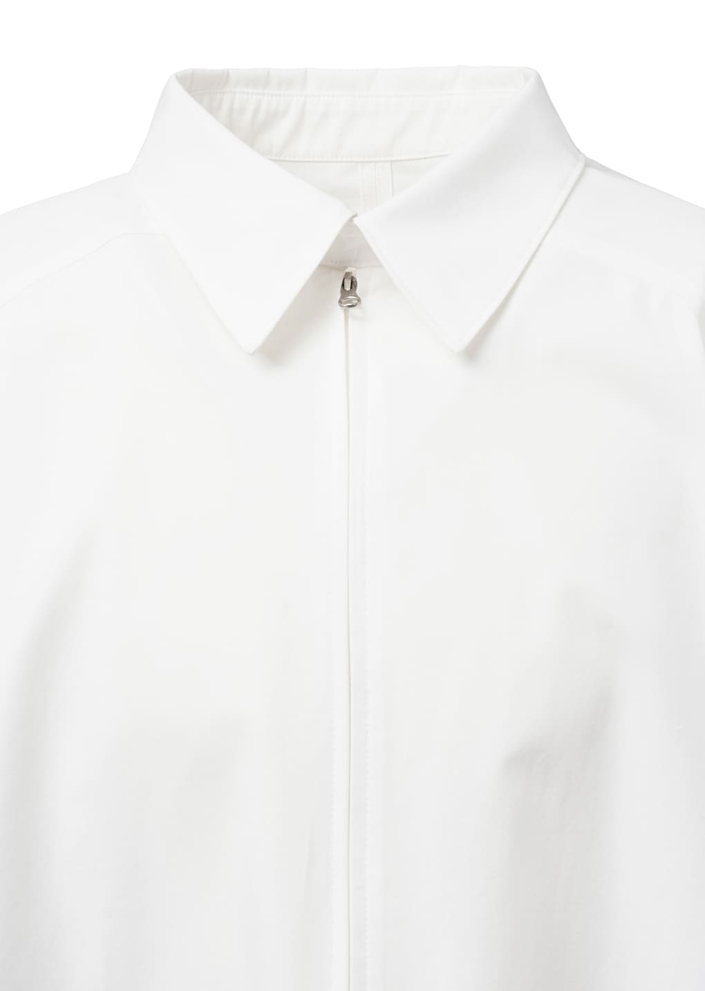 raglan oversized zip-up shirts, white