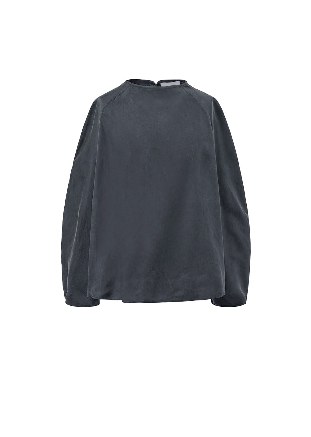 raglan cupro top, charcoal