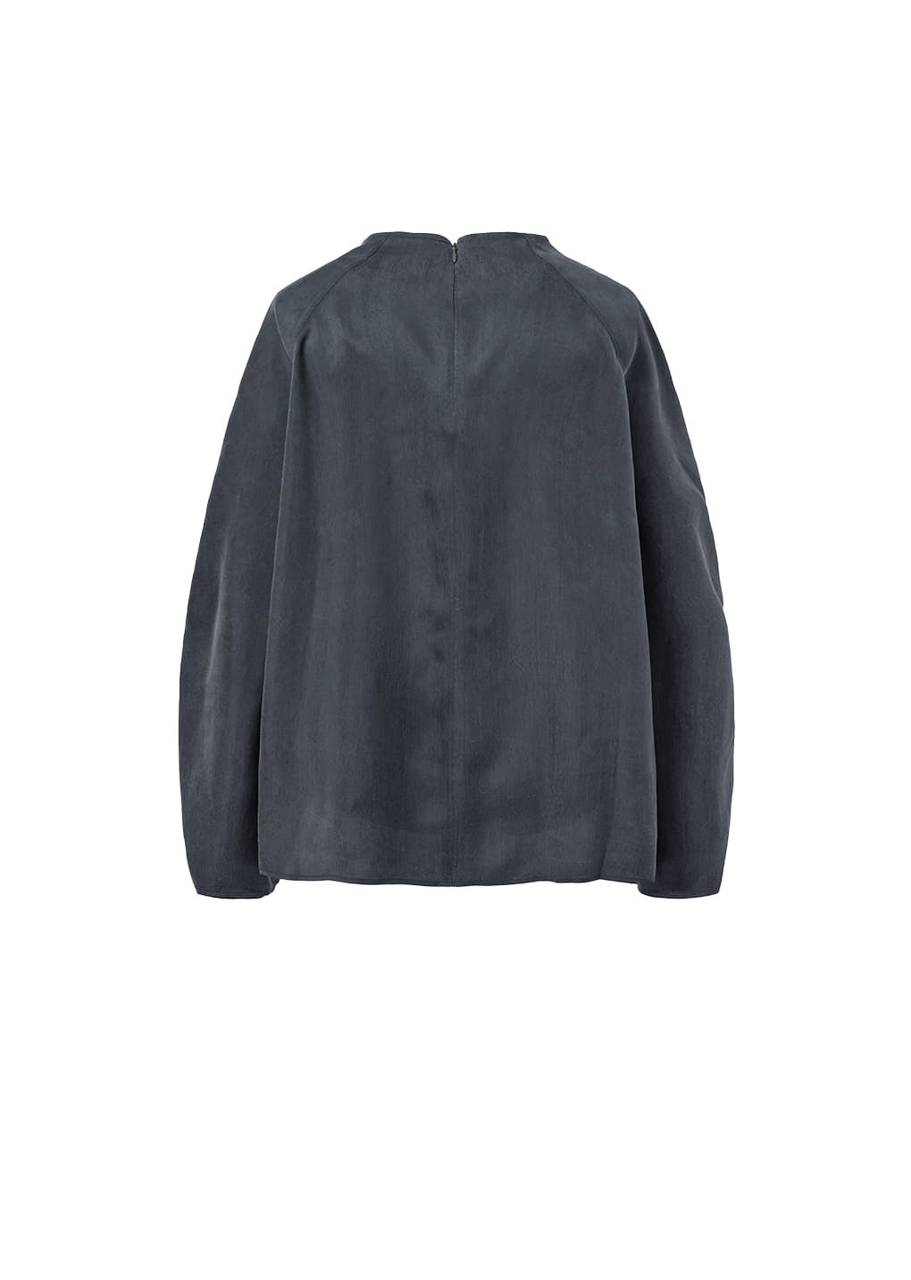 raglan cupro top, charcoal