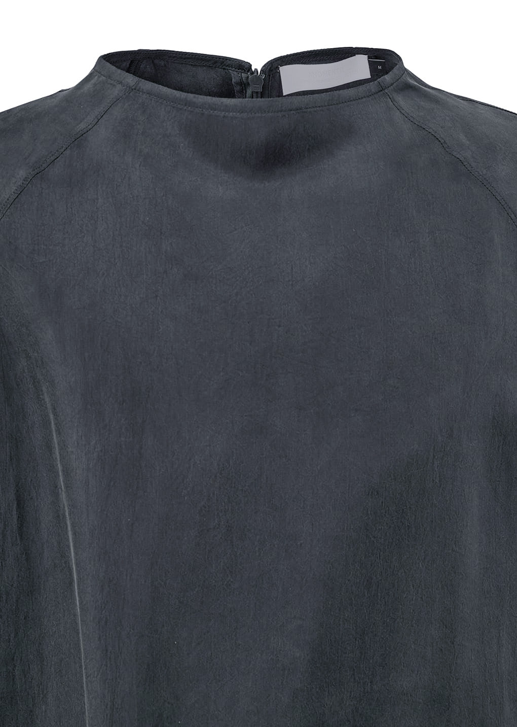 raglan cupro top, charcoal