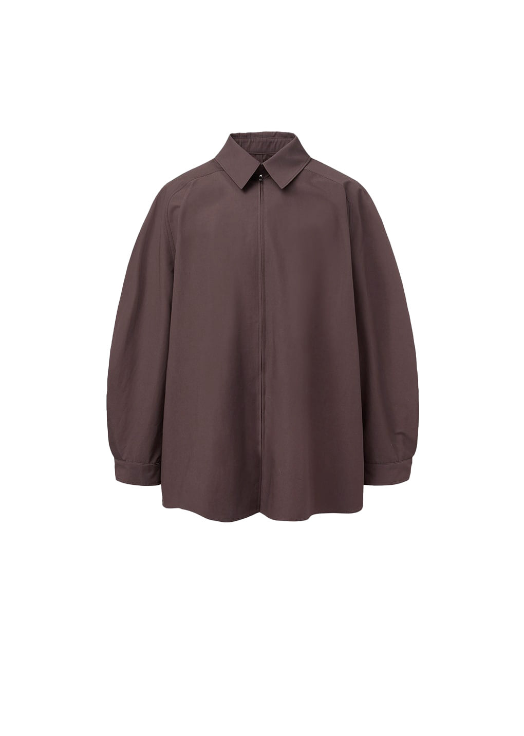 raglan oversized zip-up shirts, burgundy