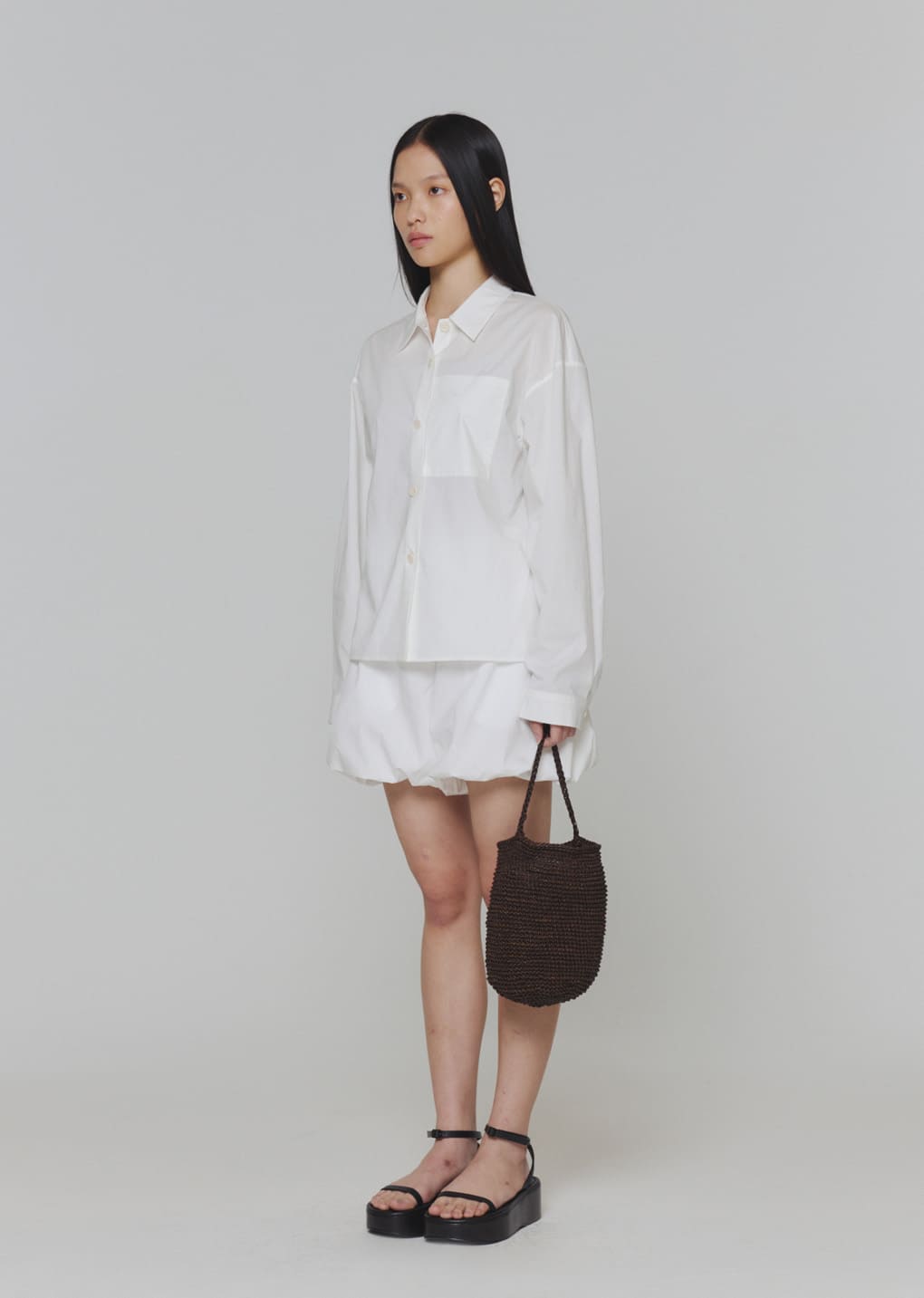 reverse pocket shirts, white