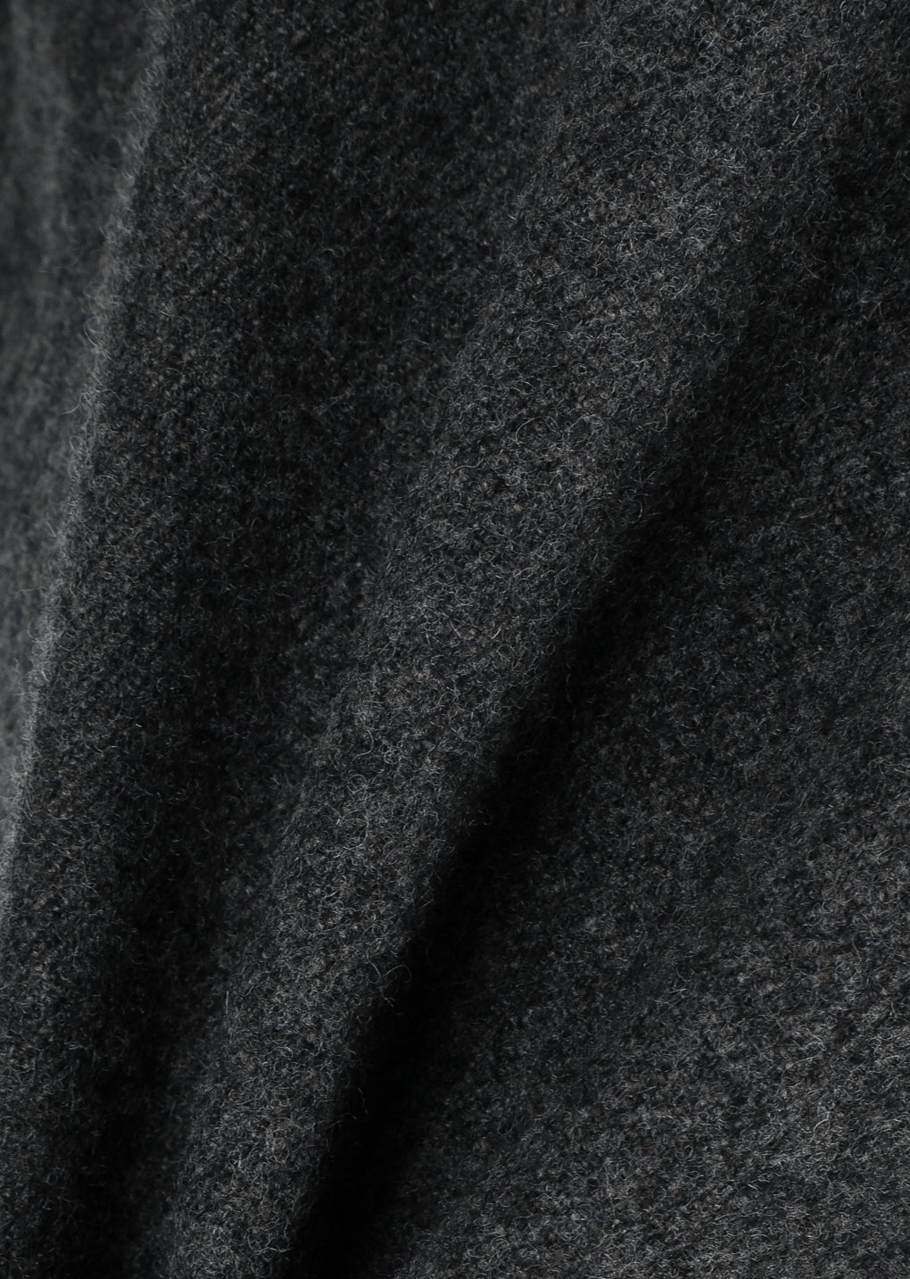 rounded shoulder long jacket, charcoal