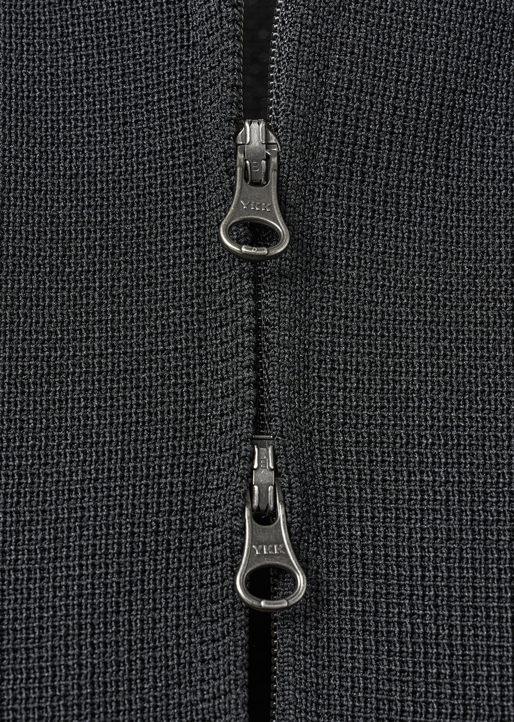 rounded zip-up cardigan, black