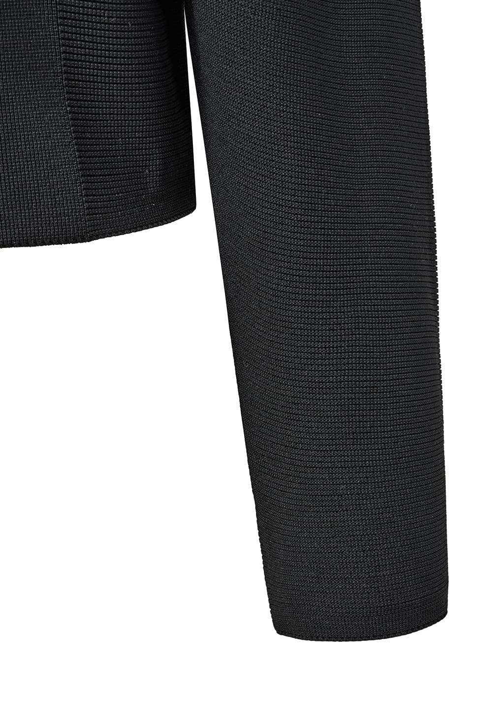 rounded zip-up cardigan, black