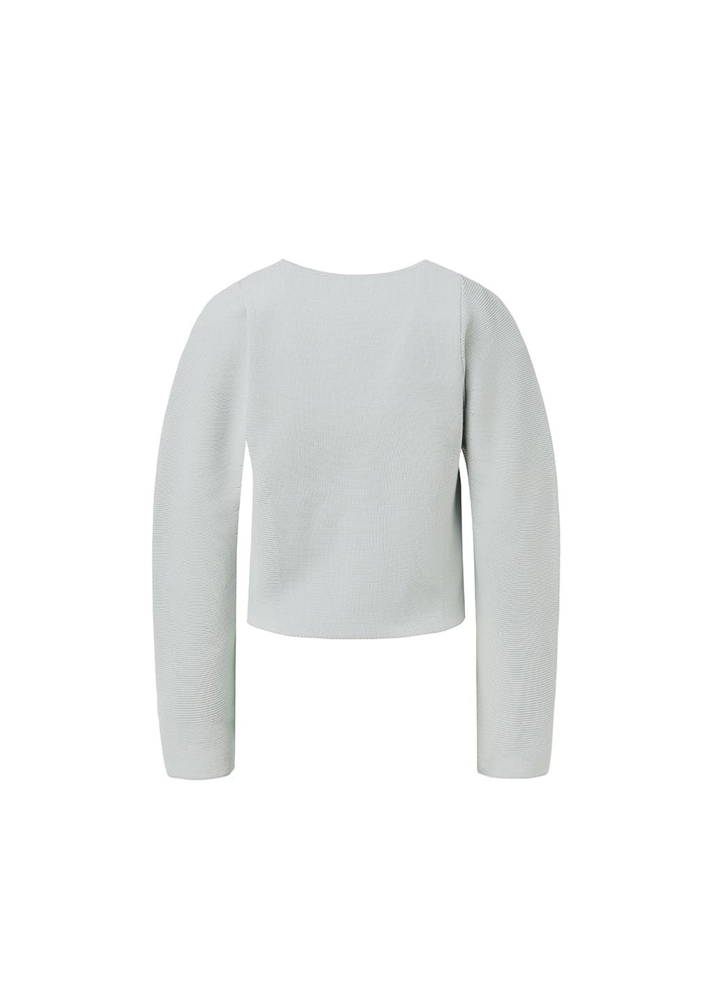 rounded zip-up cardigan, grey