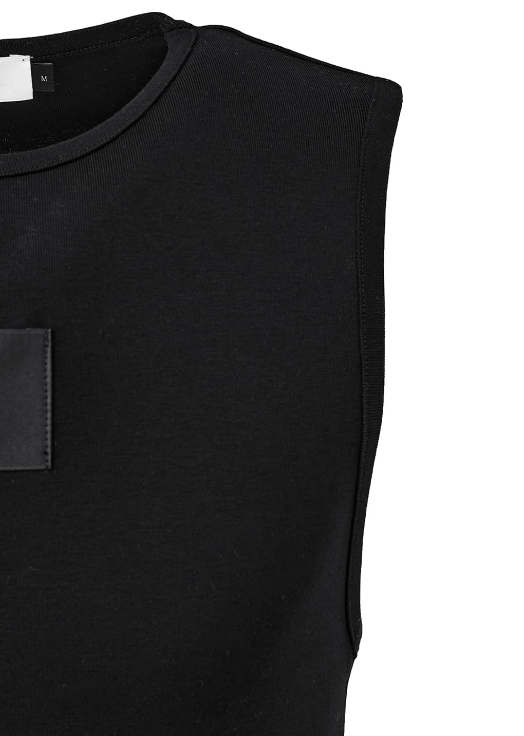 round neck sleeveless top, black