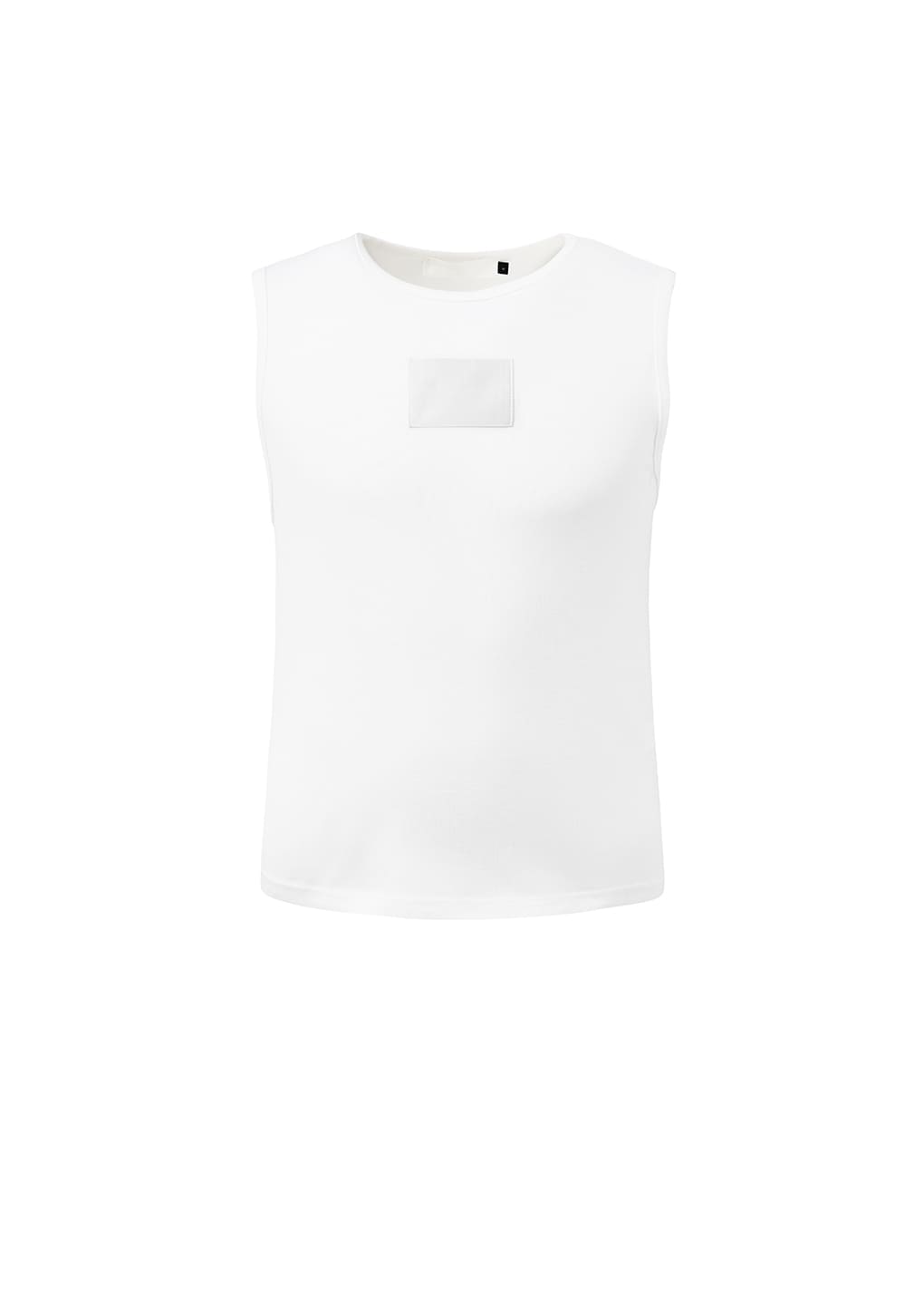 round neck sleeveless top, white