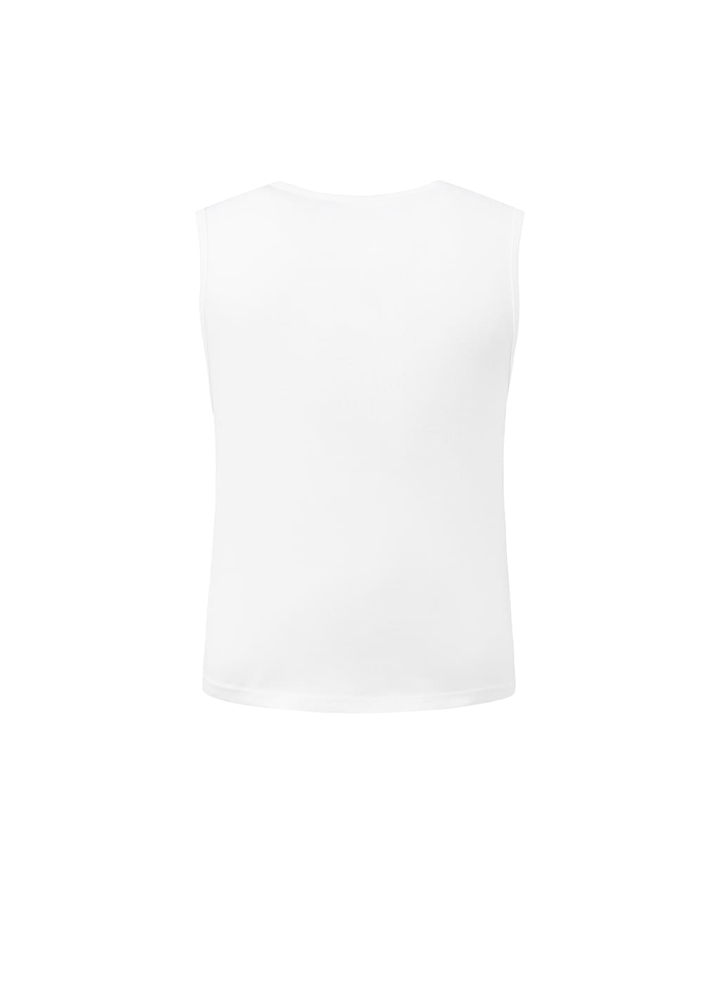 round neck sleeveless top, white