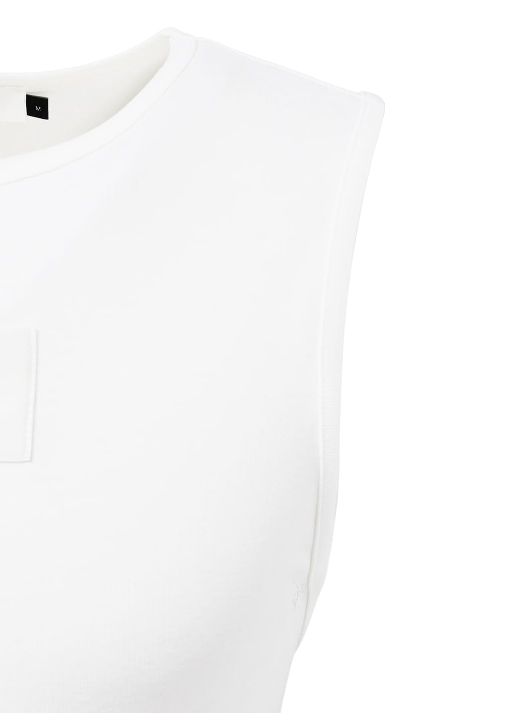 round neck sleeveless top, white